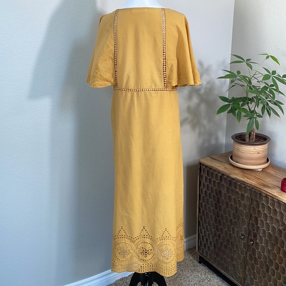MNG by MANGO cotton eyelet flutter sleeve maxi dress - Picture 3 of 10